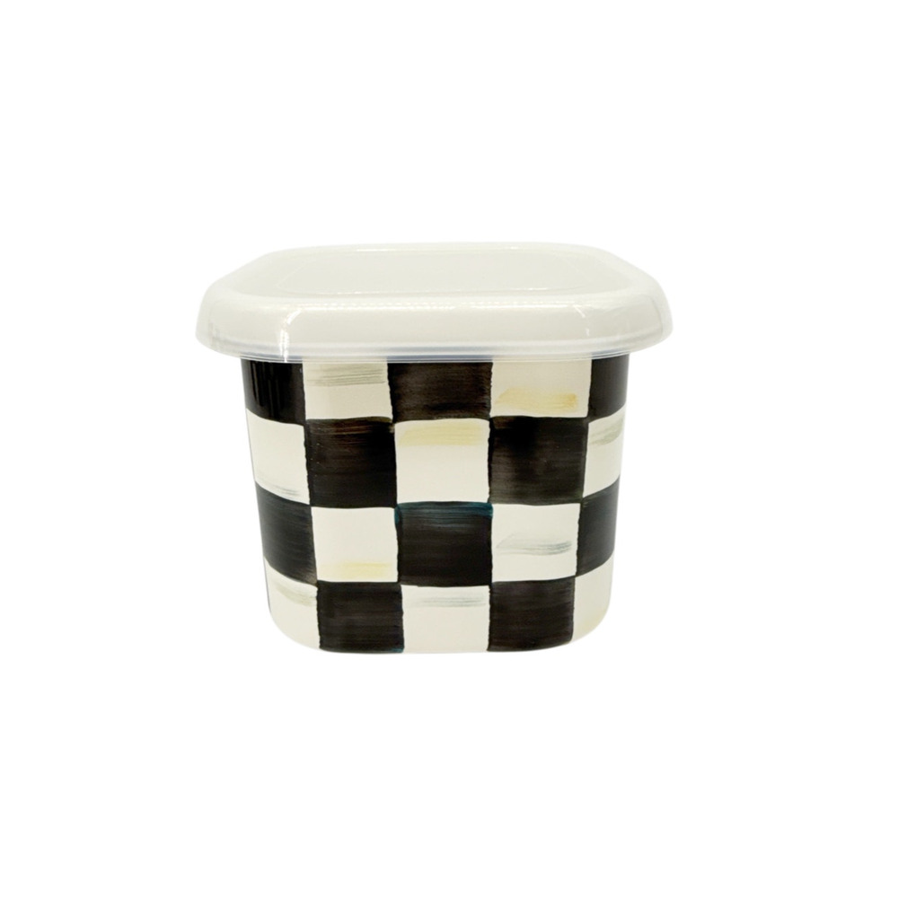 MACKENZIE-CHILDS Courtly Check Enamel Deep Squarage Bowl Medium